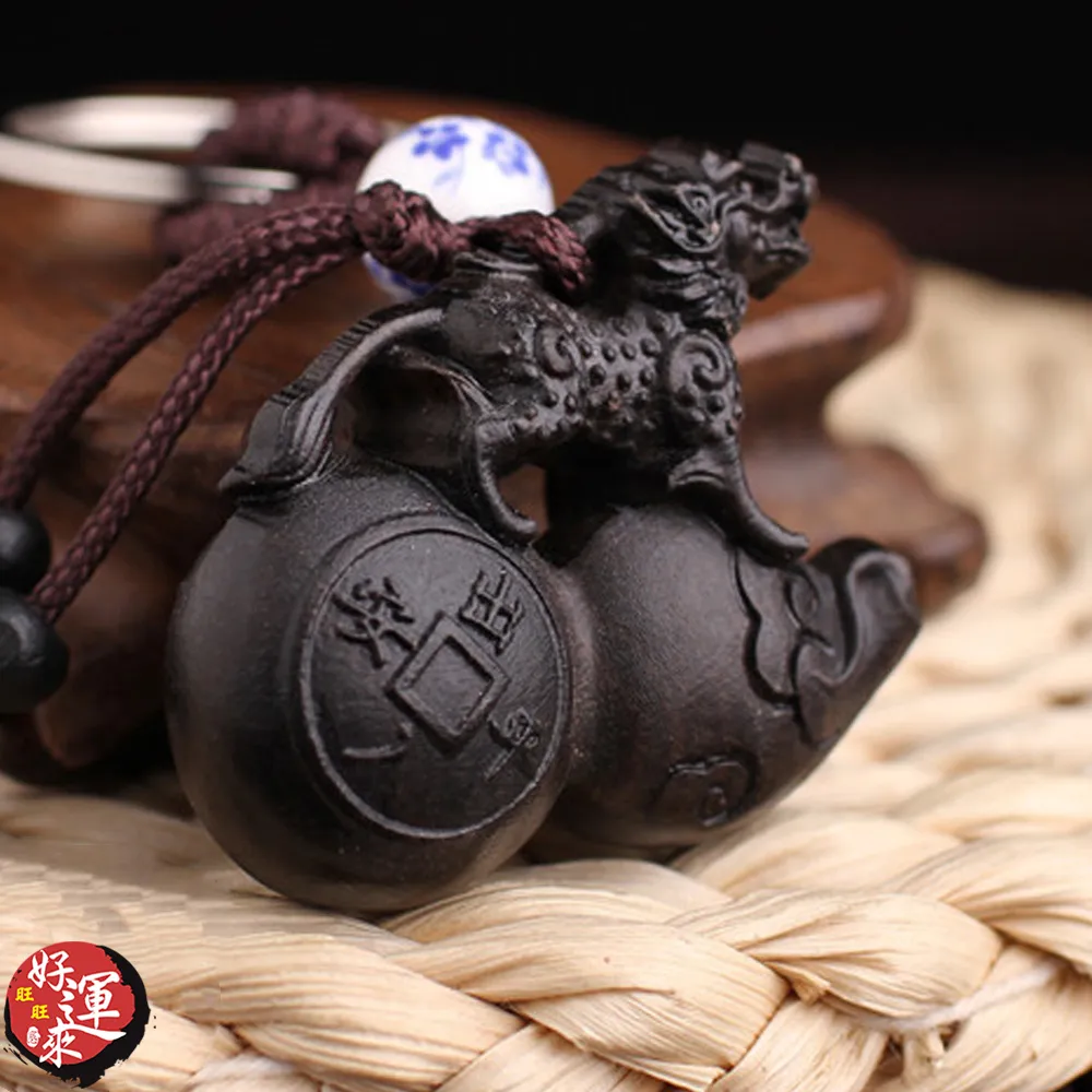 ★好運來★雷擊棗木(避邪木)圓柱金剛經鑰匙圈 歷史價格詳細信息