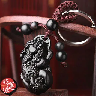 ★好運來★雷擊棗木(避邪木)圓柱金剛經鑰匙圈 歷史價格詳細信息