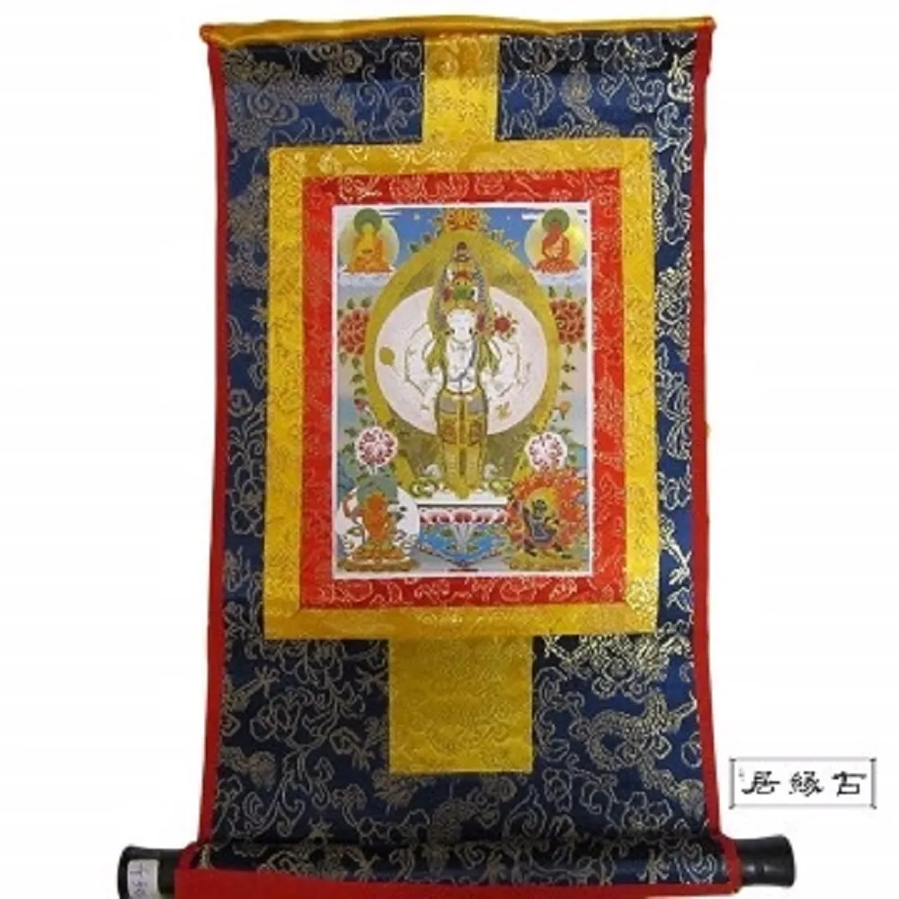 【唐卡 千手】作品構圖飽滿 ，畫工非常細膩，手繪精品，筆尖上219 歷史價格詳細信息