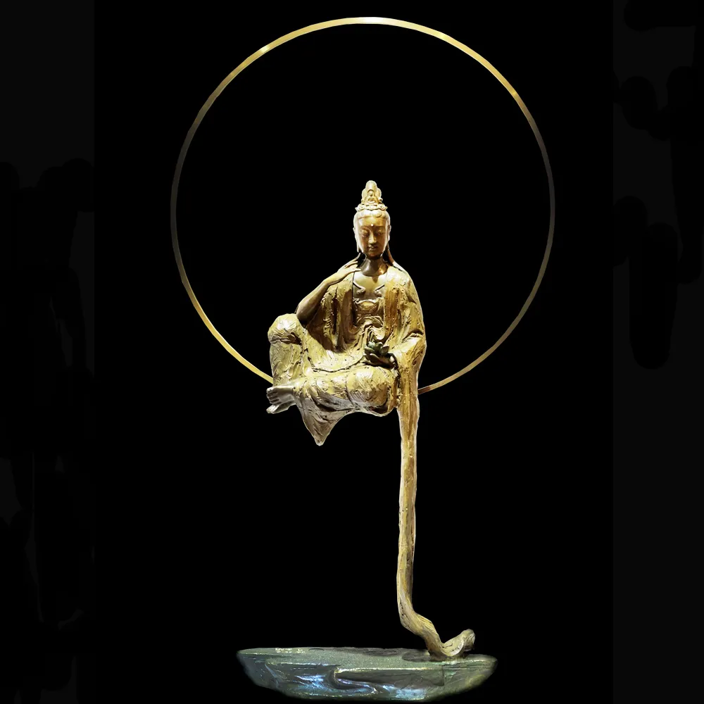 觀世音菩薩銅雕【中型】 歷史價格詳細信息