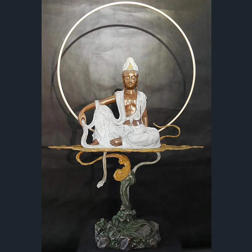 子問老師 限量原作  銅雕~雲月 觀音(觀世音菩薩) 歷史價格詳細信息