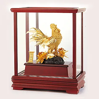立體金箔畫 櫥窗系列 聚財雞 29x17x34公分 2357BOX-04 附保證書 歷史價格詳細信息