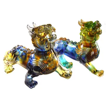 雙神獸  (大)貔貅(天鹿)  琉璃 擺飾 歷史價格詳細信息