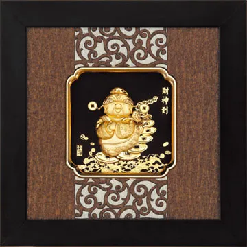 金箔畫 純金 *小古典中國風系列*牡丹【花開富貴】...24x24cm 歷史價格詳細信息