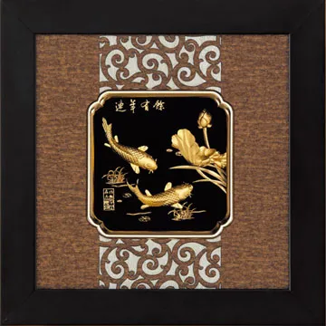 金箔畫 純金 *小古典中國風系列*牡丹【花開富貴】...24x24cm 歷史價格詳細信息