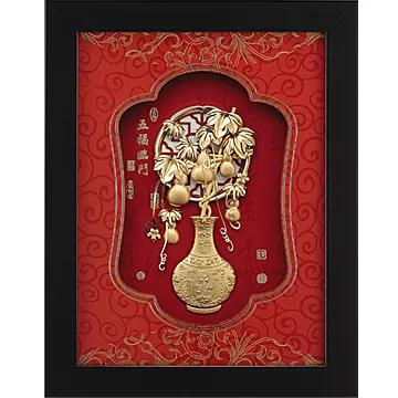 雅鑑鑫品金箔畫圓盤系列(大)【馬到成功】...28x28cm 歷史價格詳細信息