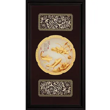 金箔畫 純金 圓形窗花系列 金龍【祥龍獻瑞】...21x21cm 歷史價格詳細信息