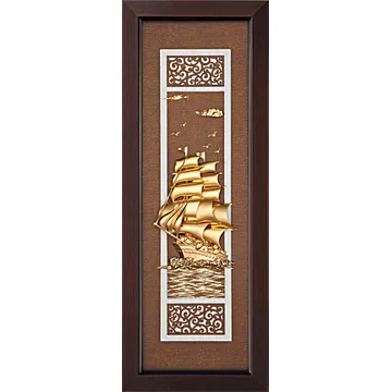 金箔畫 純金 *古典中國風系列*孔雀【富貴吉祥】...38x102cm 歷史價格詳細信息