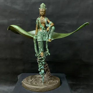 子問老師 限量原作銅雕~蓮華心(觀世音菩薩) 歷史價格詳細信息