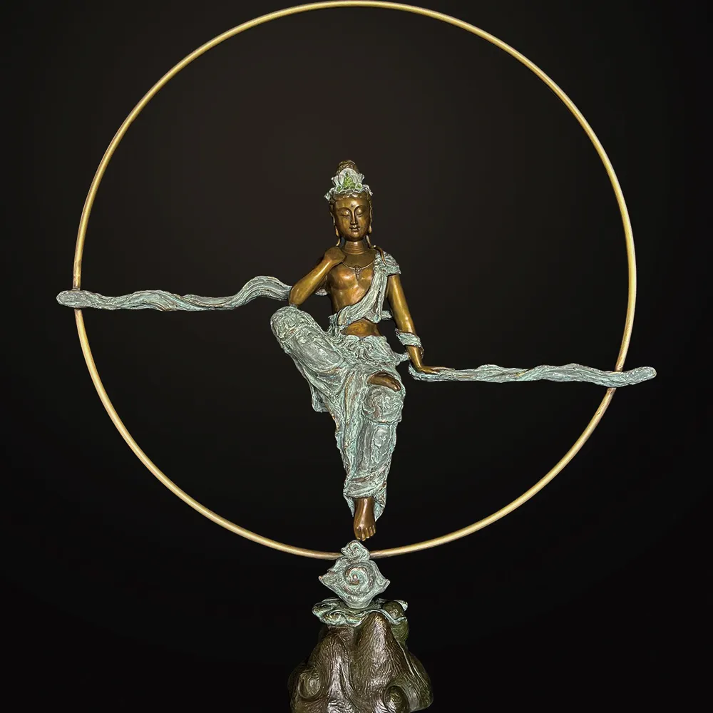 觀世音菩薩銅雕【中型】 歷史價格詳細信息