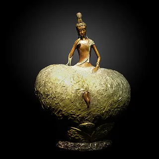 子問老師 限量原作銅雕~蓮華心(觀世音菩薩) 歷史價格詳細信息