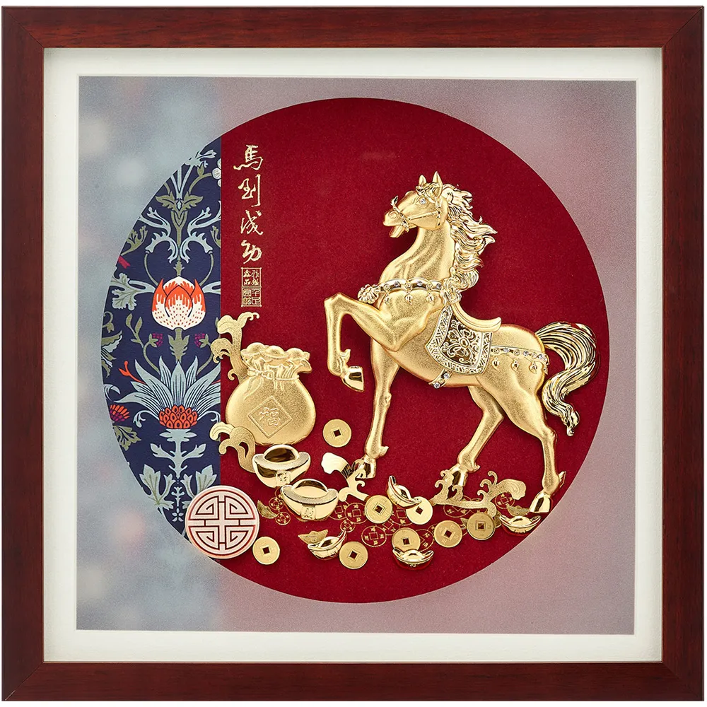 純金典雅金箔畫系列~【祥龍獻瑞】....30 x30 cm 歷史價格詳細信息