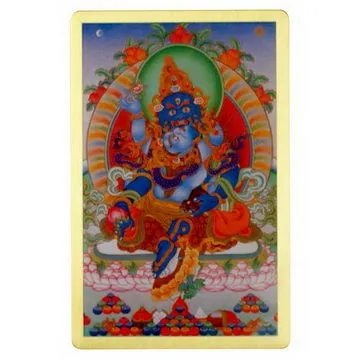 綠財神畫像 佛像畫 雙面塑封 相紙塑封 密宗唐卡相框水晶擺臺 唐卡 佛畫 歷史價格詳細信息