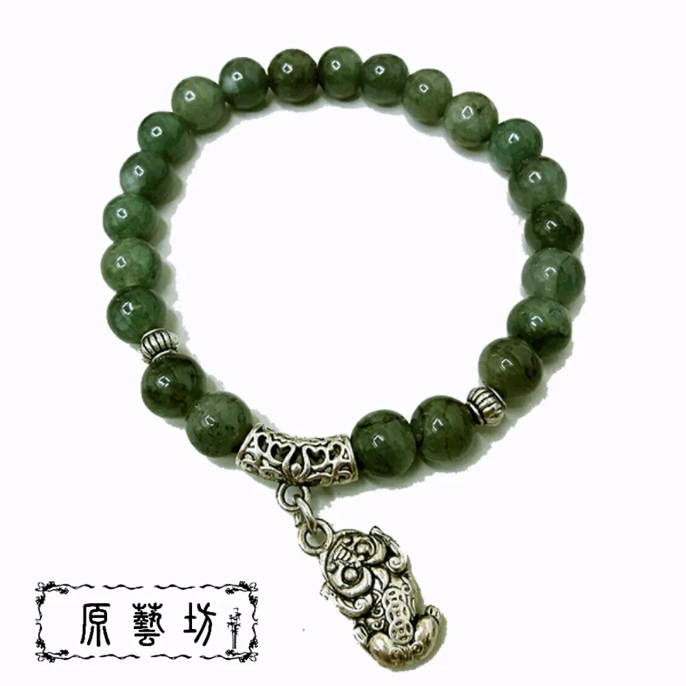 翡翠干青圓珠手鏈寒玉石英巖玉干青鐵龍生手串熱銷 歷史價格詳細信息