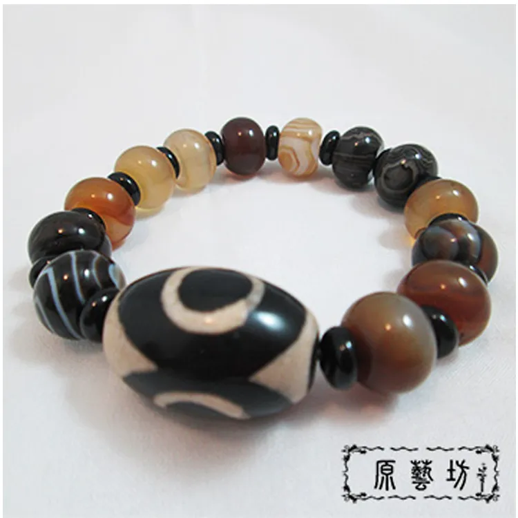 【原藝坊】三眼天珠開運圓珠手鍊(直徑28 mm) 歷史價格詳細信息