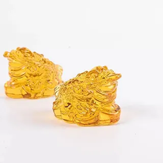 【古緣居】 招財水晶琉璃金蟾擺飾擺件 (兩個一組) 歷史價格詳細信息