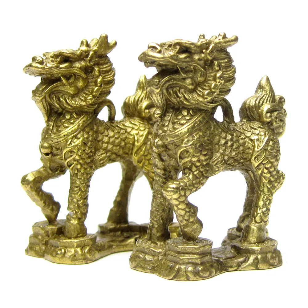 招財 麒麟 一對 中國風 仿木雕感 波麗製 開運 化煞 避邪 鎮宅 藝品 納福 帶來好運 好風水 居家辦公室 貔貅 裝飾 歷史價格詳細信息