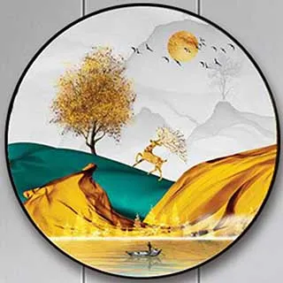 圓形畫框裝裱 石畫十字繡裱框架鋁合金邊框自裝玻璃金粉相框定制 歷史價格詳細信息