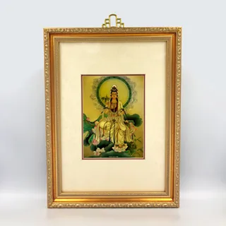 黃金畫 觀世音菩薩畫像純金畫 佛畫 可吊掛 歷史價格詳細信息