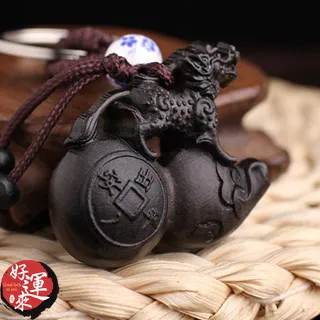 ★好運來★雷擊棗木(避邪木)圓柱金剛經鑰匙圈 歷史價格詳細信息