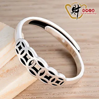 財神小舖【RS-015】招財五帝錢戒指(925純銀)活圍戒《含開光》 歷史價格詳細信息