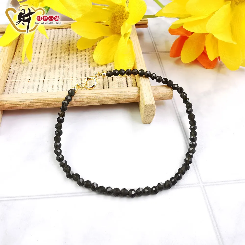 財神小舖【SLN-2603-9】簡約經典-碧璽手鍊3mm/切面 歷史價格詳細信息