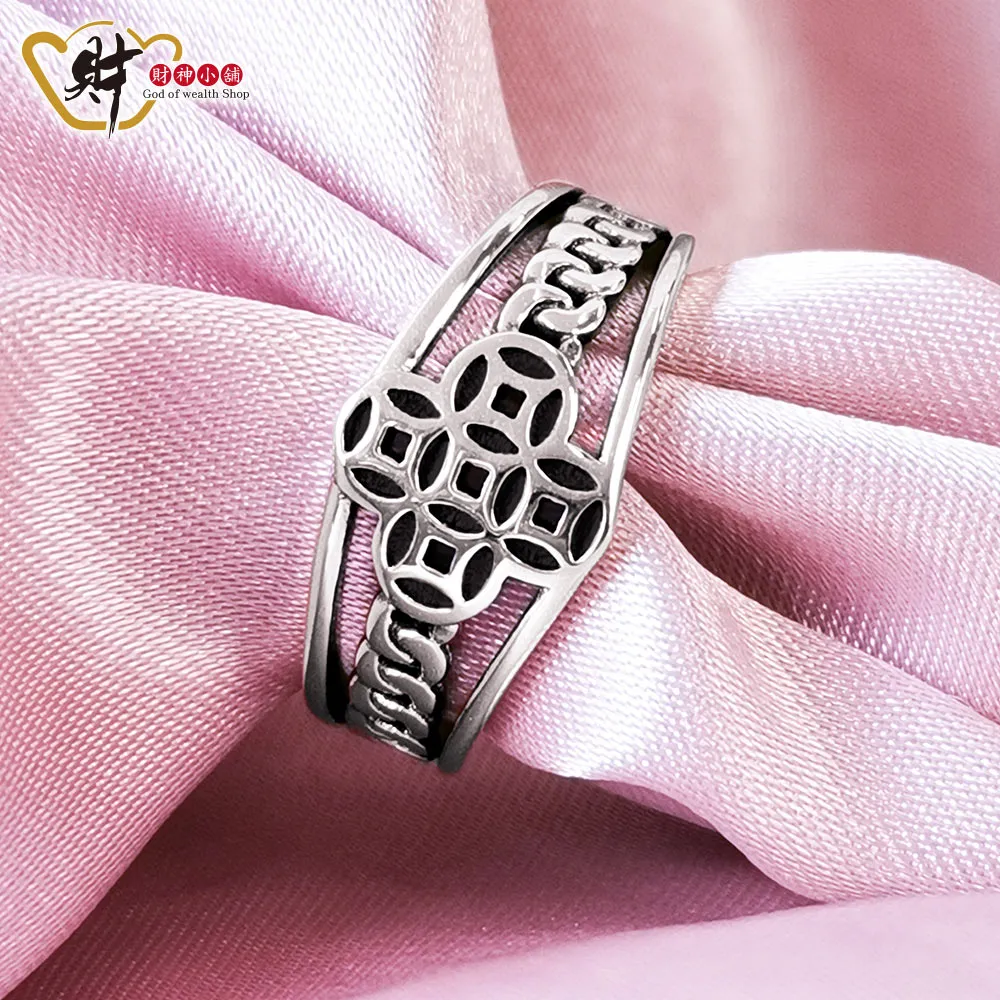 財神小舖【RS-036】十方財富戒指(925純銀)活圍戒《含開光》 歷史價格詳細信息