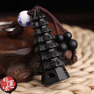 ★好運來★雷擊棗木(避邪木)圓柱金剛經鑰匙圈 歷史價格詳細信息