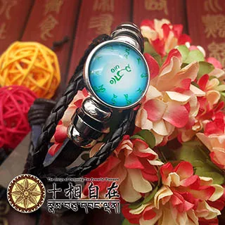 【綠度母+綠度母心咒】彩色圓形琉璃護身掛墜 直徑約 4.5cm 含項鍊 [71211] 歷史價格詳細信息