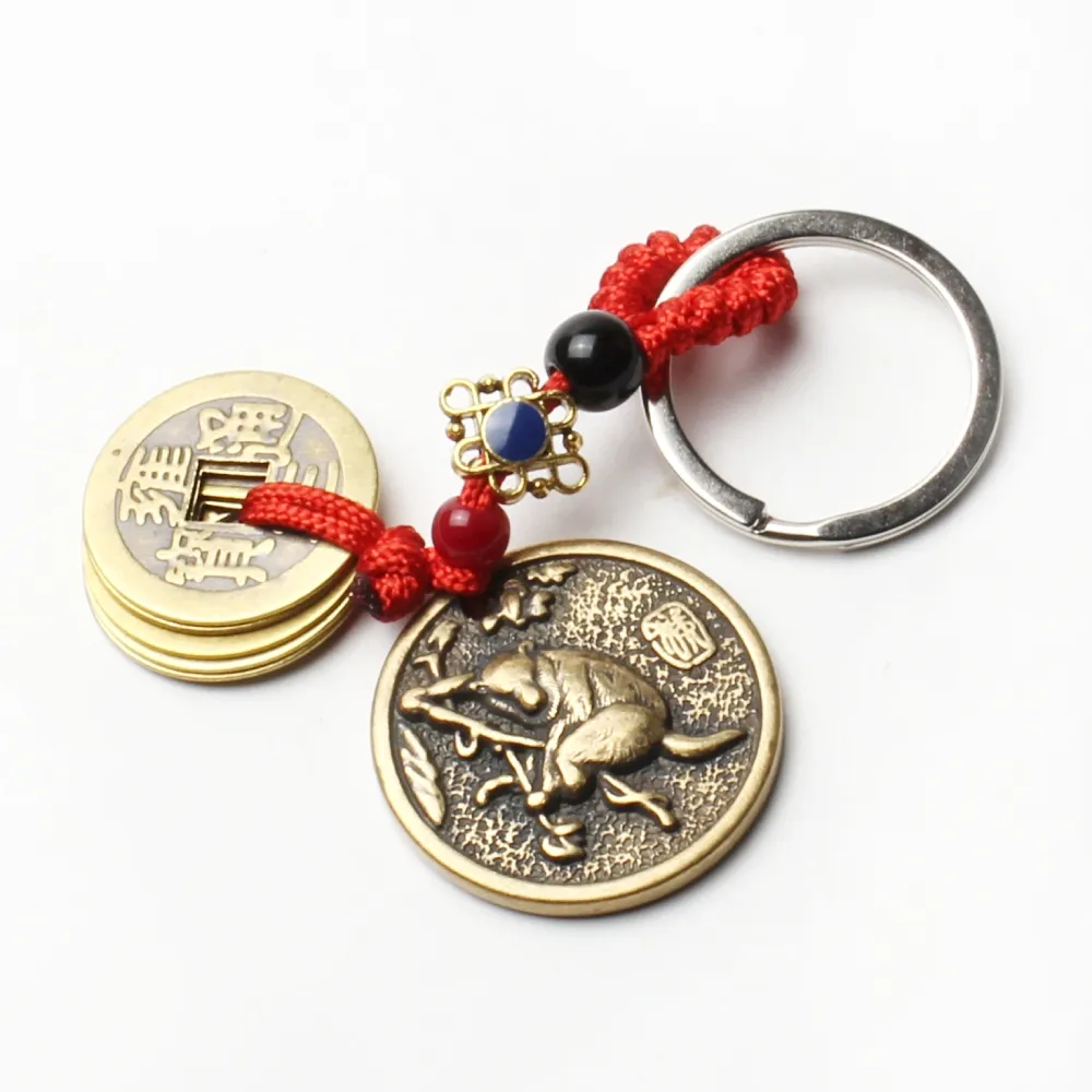 【開運工場】銅鑄生肖三合六合圓滿吊飾鑰匙圈(12生肖任選) 歷史價格詳細信息