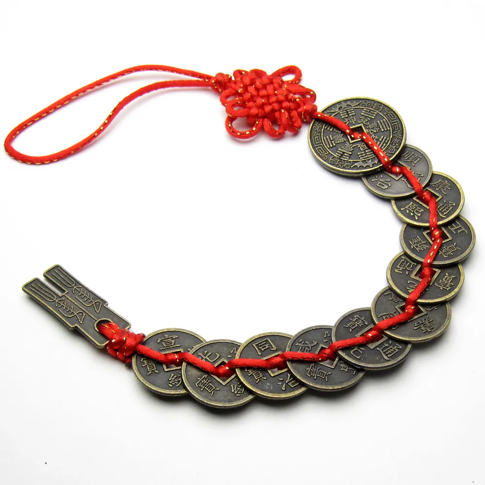 【開運工場】精巧銅製葫蘆五帝錢招財好運吊飾鑰匙圈 歷史價格詳細信息