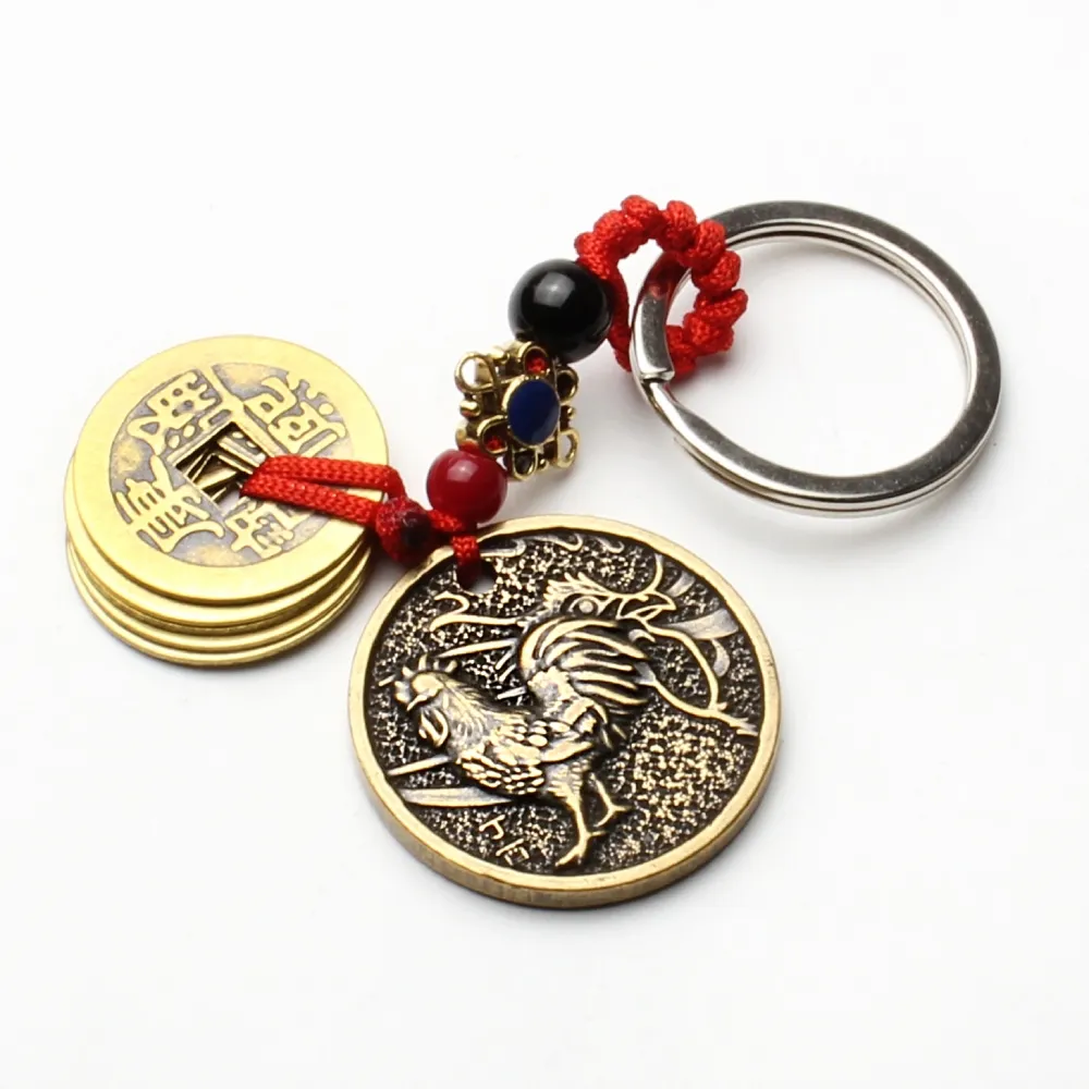 【開運工場】銅鑄生肖三合六合圓滿吊飾鑰匙圈(12生肖任選) 歷史價格詳細信息