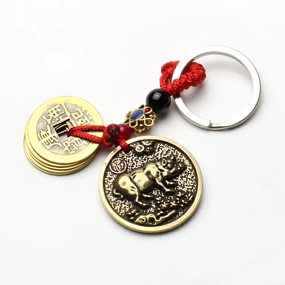【開運工場】銅鑄生肖三合六合圓滿吊飾鑰匙圈(12生肖任選) 歷史價格詳細信息