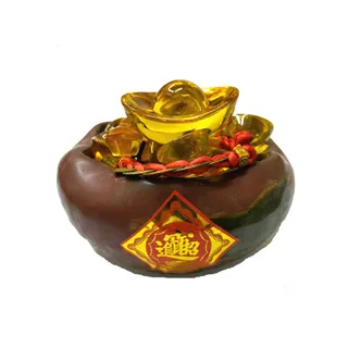 【原藝坊】荷葉造型陶瓷 招財福袋 聚寶盆(不含蓋) 歷史價格詳細信息