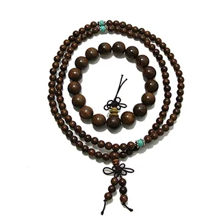 【古緣居】天然金絲檀木108顆佛珠手串(6mm) 歷史價格詳細信息