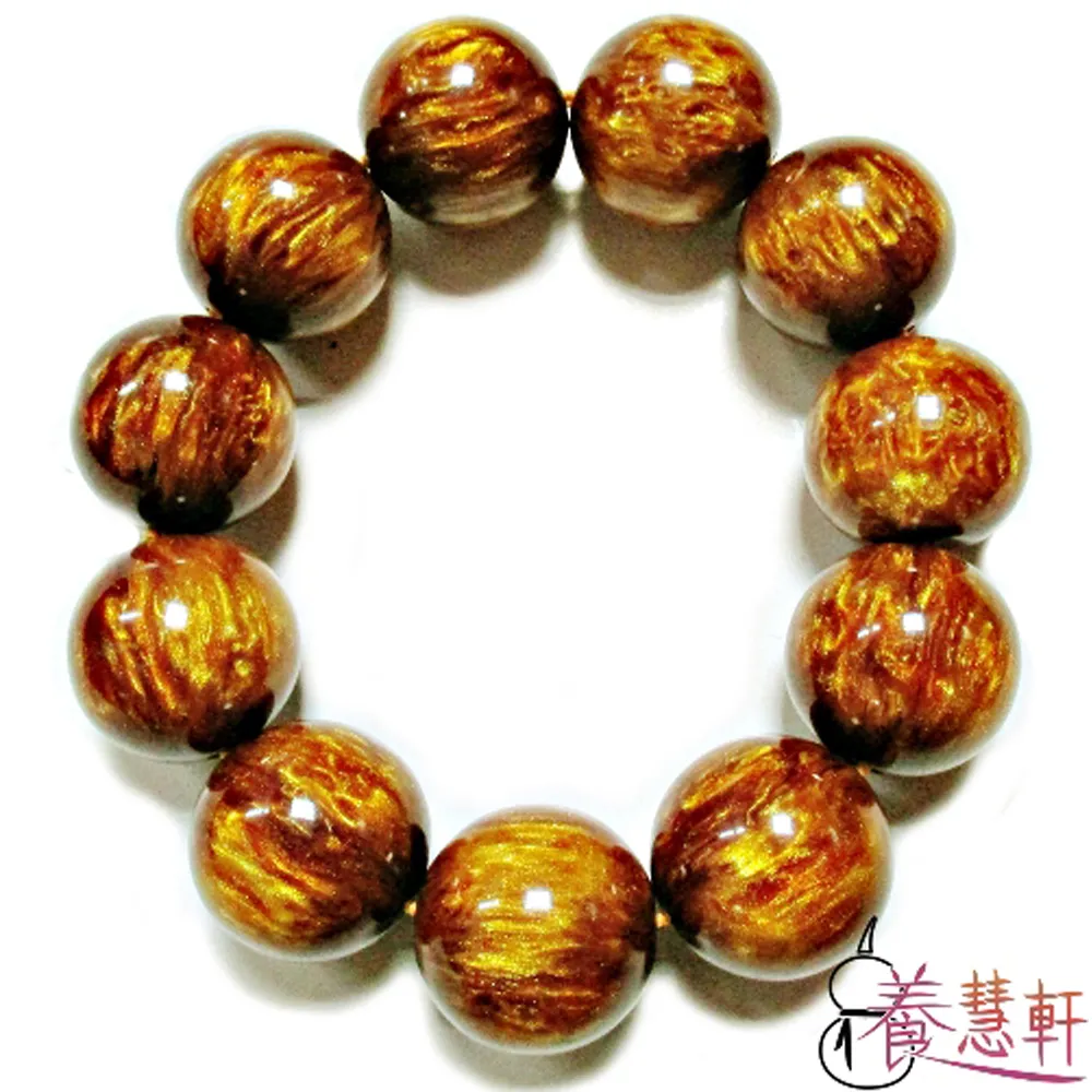 【養慧軒】金黃花琥珀 圓珠手鍊 手串(14mm) 歷史價格詳細信息