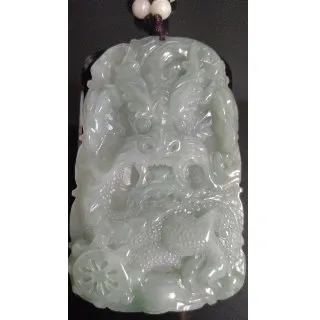 緬甸A級翡翠老師傅純手工雕雙彩正面龍牌送禮自用倆相宜 歷史價格詳細信息