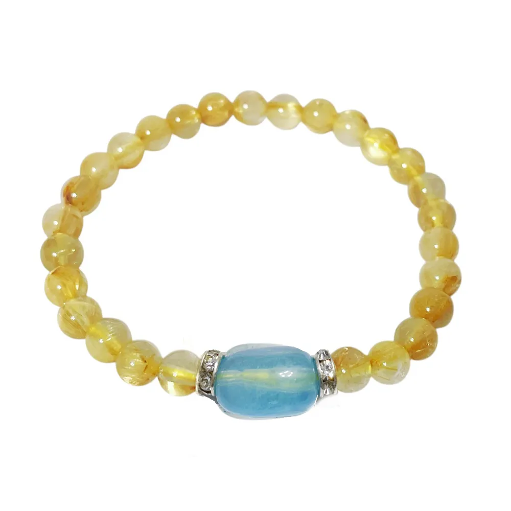 【A1寶石】開運天河石鈦晶晶鑽圓珠手鍊手環-天然能量招財旺事業貴人運(贈白水晶) 歷史價格詳細信息