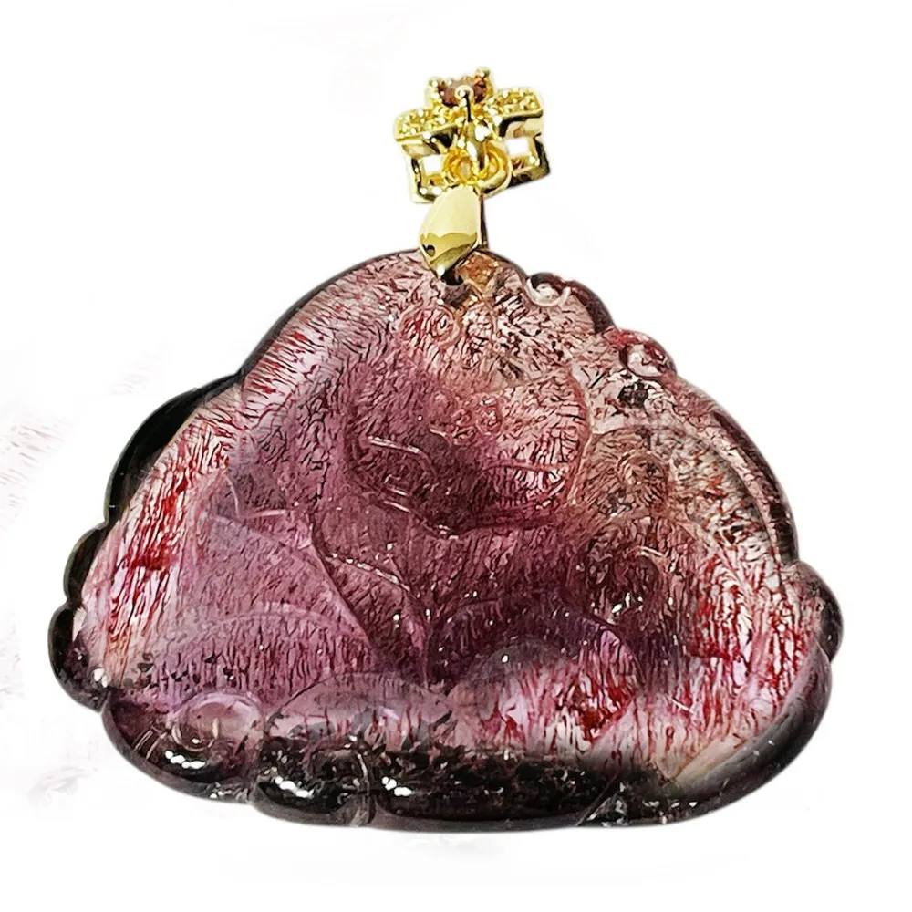 超七水晶手鍊金草莓毒液彼岸花手串，晶體很干凈，接近純凈體。 歷史價格詳細信息