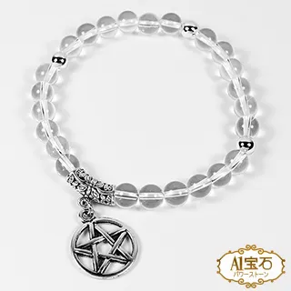 【A1寶石】招財開運白水晶黑膽石黑瑪腦/磁石-淨心脈輪日本手鍊 歷史價格詳細信息