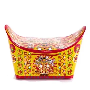 金發財 金 紙 賜財補財庫黃金萬兩珠寶箱 -2盒組(金 紙-萬寶箱系列 福德正神金+五路財神金) 歷史價格詳細信息