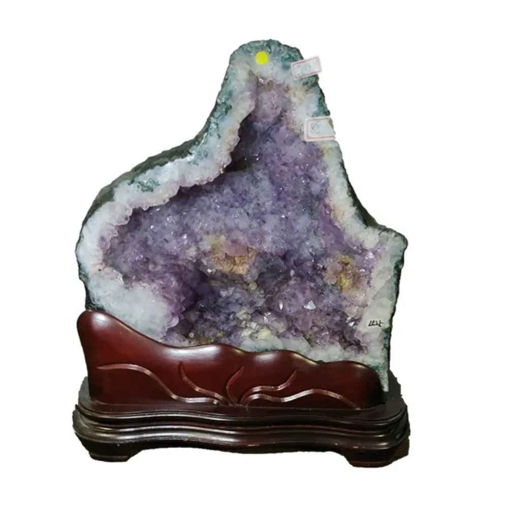 古緣居  巴西天然紫水晶洞 +實木底座(22.65公斤) 歷史價格詳細信息