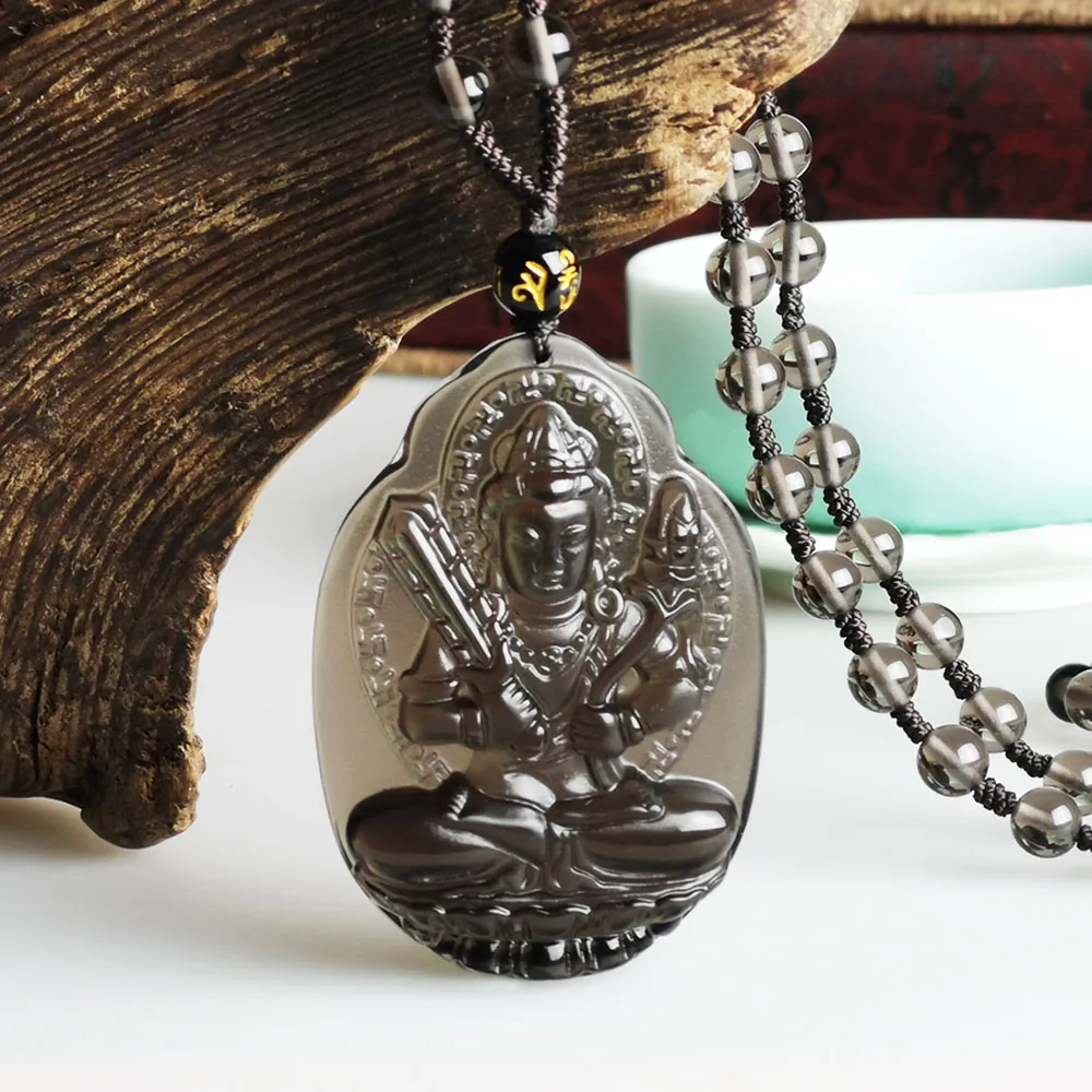 財神小舖【DSP-2884-1】生肖鼠(千手觀音)本命佛-頂級冰晶黑曜石項鍊(冰晶) 歷史價格詳細信息