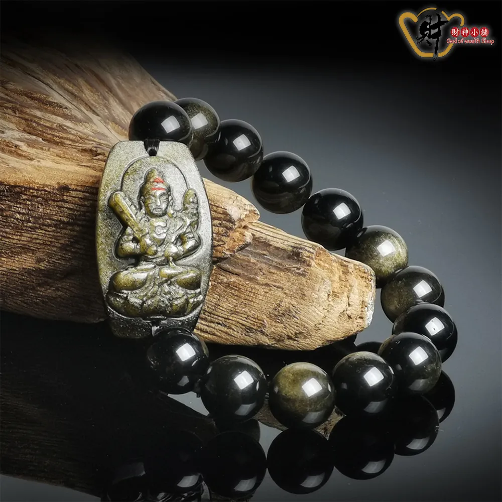 財神小舖【SF-8212-7】生肖雞(不動明王)本命佛-金曜石手鍊12mm(13顆)《含開光》 歷史價格詳細信息