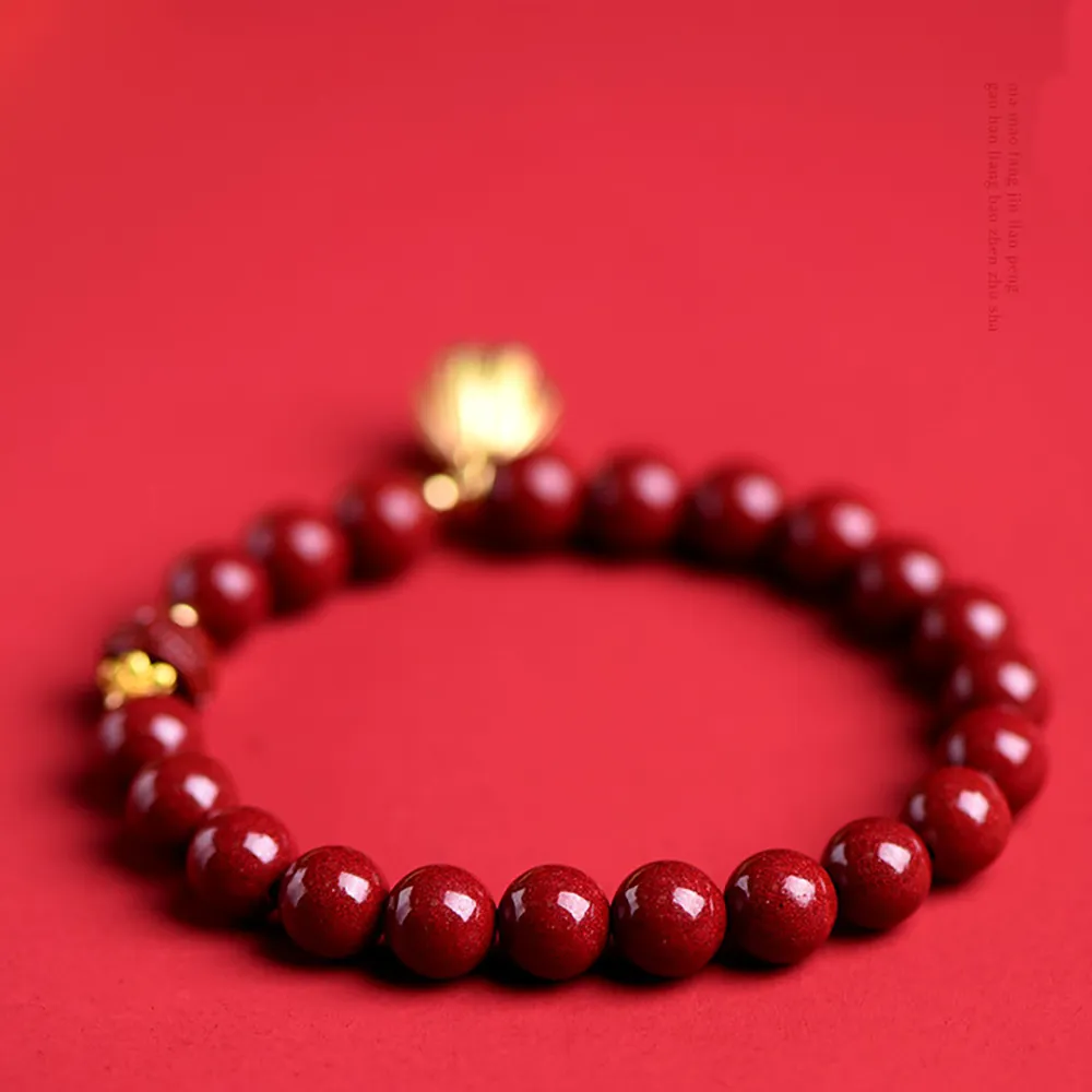 硃砂手鍊 蓮花手鍊 帝王砂 招財保平安手串 歷史價格詳細信息