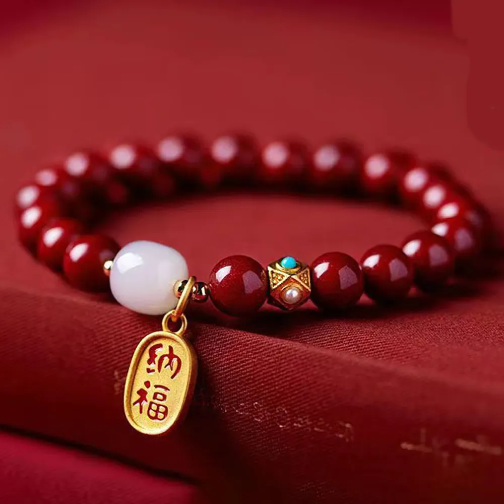 桃花源創意工坊-硃砂女款和田玉年珠手鍊 歷史價格詳細信息