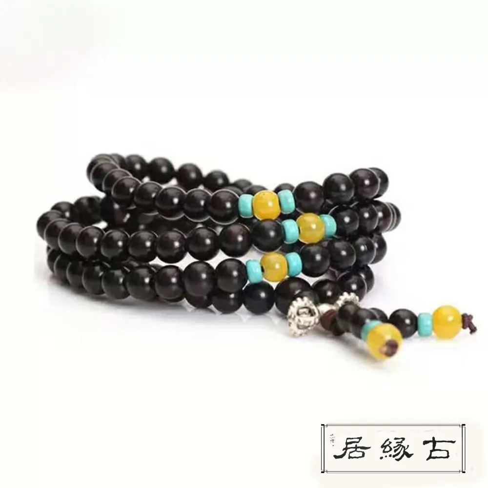 【古緣居】正宗天然紫光檀烏木佛珠手串(12mm17顆) 歷史價格詳細信息