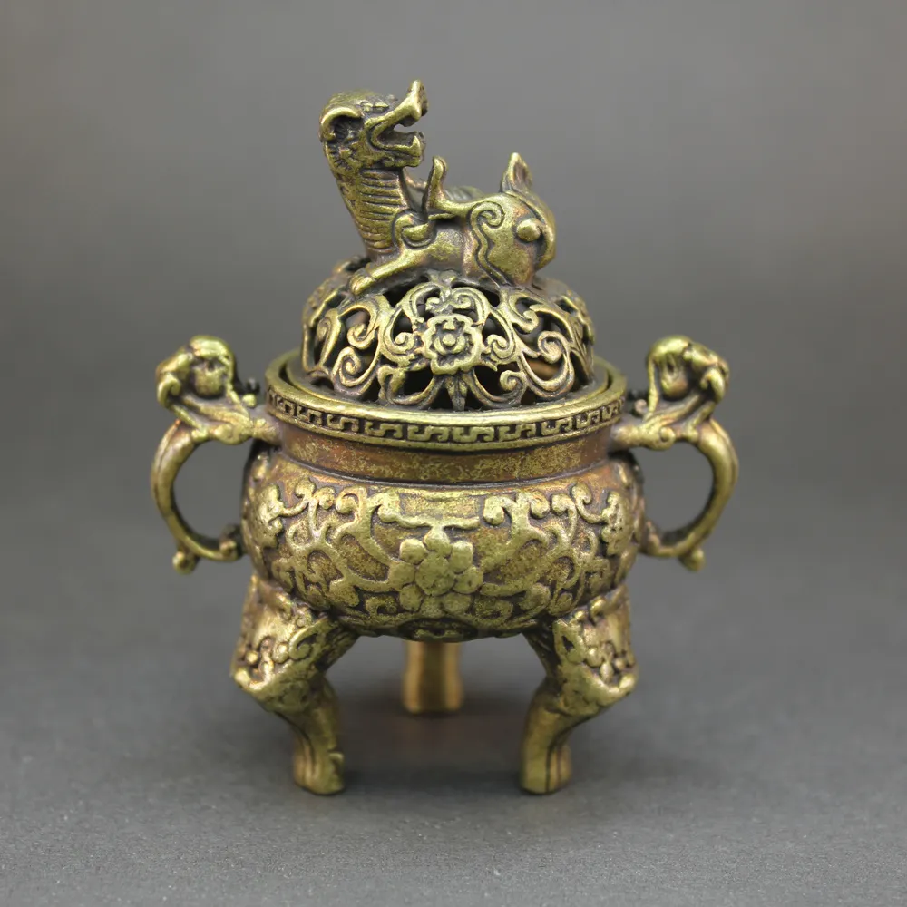三足純銅香爐 薰香爐 薰香爐 塔香 盤香 鎮宅辟邪 歷史價格詳細信息