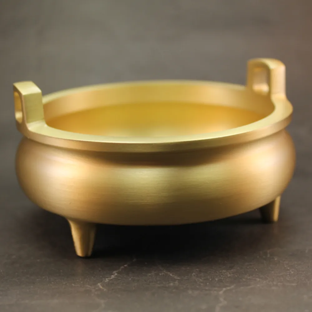 三足純銅香爐 薰香爐 薰香爐 塔香 盤香 鎮宅辟邪 歷史價格詳細信息