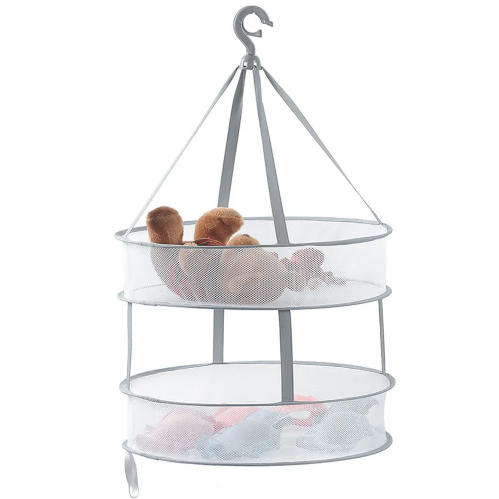 PUSH!居家生活用品 曬衣籃大號折疊家用雙層晾曬籃晾衣網洗衣袋衣架三件組I94-2 歷史價格詳細信息